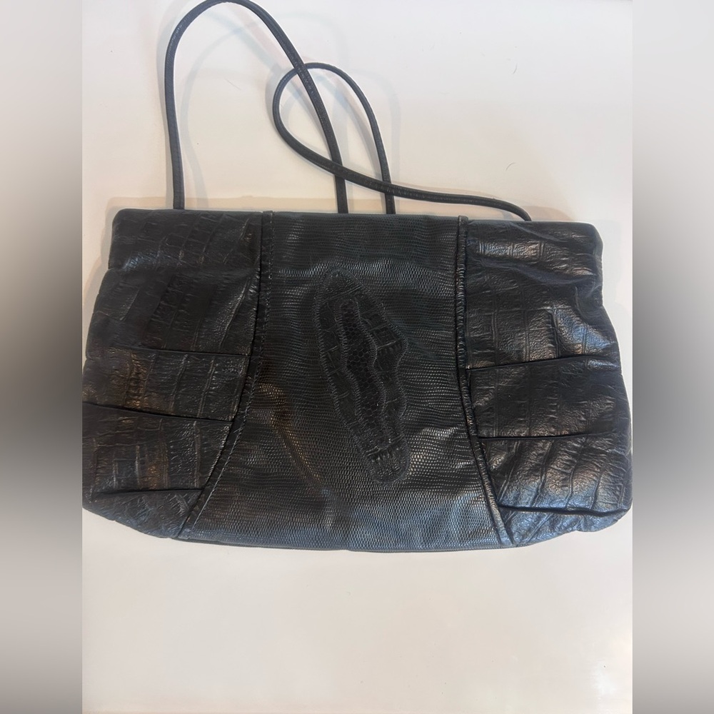 Vantage Saks Fifth Avenue Crossbody Shoulder Bag/Handbag USA reptile print